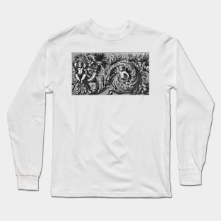 Ancient Mural Graphic Long Sleeve T-Shirt
